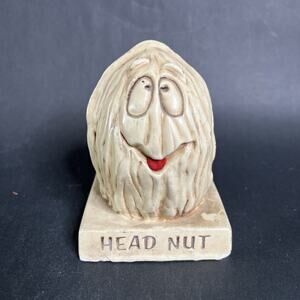 Paula 1968 Head Nut Resin Figurine Smiling Face VTG Desk Accessory Statue